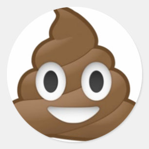 Das Lächeln kacken Emoji Runder Aufkleber