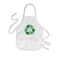 Das Lächeln recyceln die Schürze des Symbol-Kindes