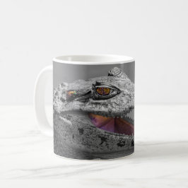 Das lächelnde Krokodil und die Fliegen Kaffeetasse