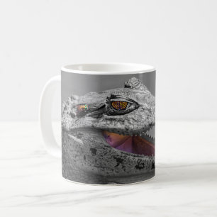Das lächelnde Krokodil und die Fliegen Kaffeetasse