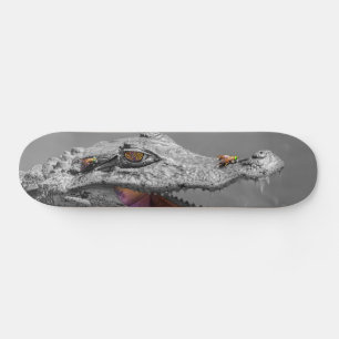 Das lächelnde Krokodil und die Fliegen Skateboard