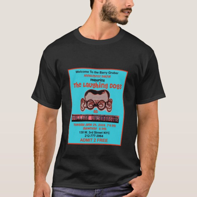 Das lachende HundeParty auf Schwarzem T-Shirt (Vorderseite)