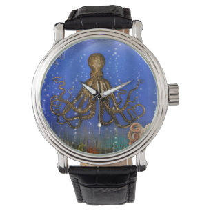 Das Lager der Kraken - bunt Armbanduhr