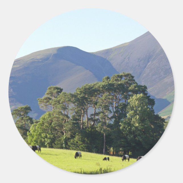 Das Lake District-Keswick Runder Aufkleber (Vorderseite)