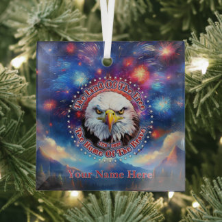 Das Land der Freien Home Brown Eagle Feuerwerk M Ornament Aus Glas