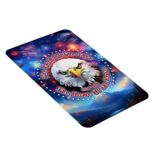 Das Land der Freien Zuhause Brauner Adler Feuerwer Magnet