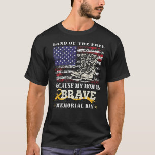 Das Land der Freiheit meine Mama ist tapfer Gedenk T-Shirt