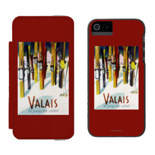 Das Land der Sonne - Skier im Schnee Incipio Watson™ iPhone 5 Geldbörsen Hülle