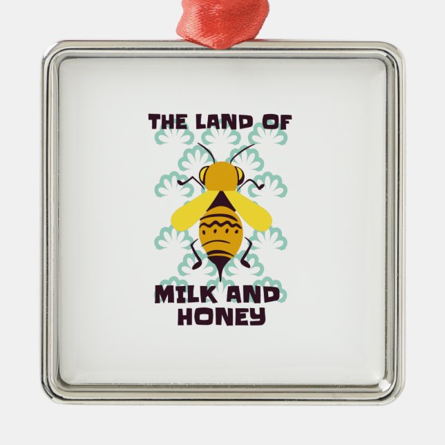 Das Land Milch und Honig Ornament Aus Metall (Vorne)