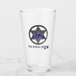 Das ländliche Abzeichen-Pint-Glas Glas