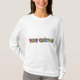 Das lange Sleeved Weihnachten der Frauen T-Shirt