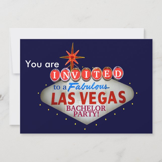 Das Las Vegas Begrüßungszeichen anpassen Einladung (Vorderseite)