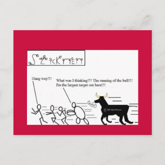 Das Laufen der Bullen Postkarte... Postkarte