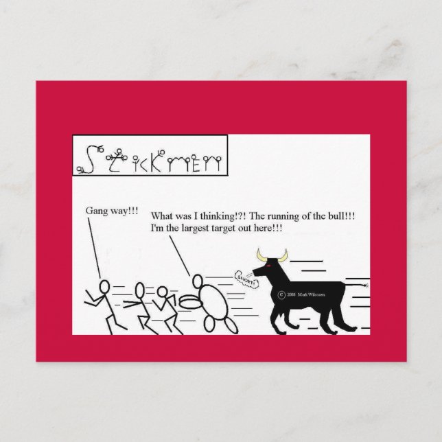 Das Laufen der Bullen Postkarte... Postkarte (Vorderseite)