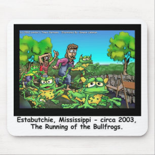 Das Laufen der Bullfrosch-Funny-Geschenke/Sammlers Mousepad