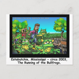 Das Laufen der Bullfrosch-Funny-Geschenke/Sammlers Postkarte