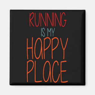 Das Laufen ist mein glücklicher Ort Funny Marathon Magnet