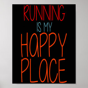 Das Laufen ist mein glücklicher Ort Funny Marathon Poster