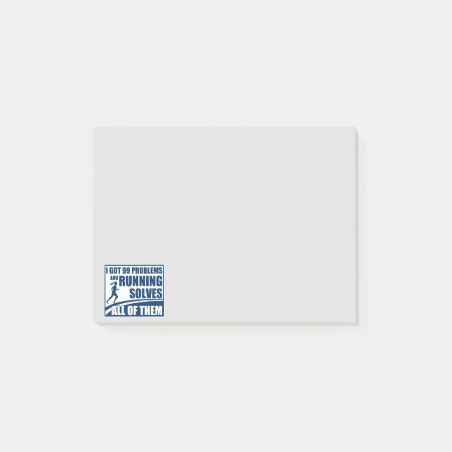 Das Laufen löst alle Post-it Klebezettel (Vorderseite)