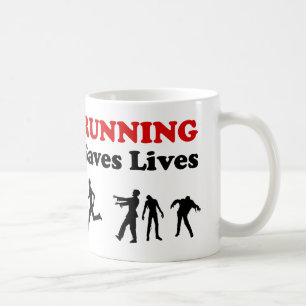 Das Laufen (von den Zombies) rettet Leben-Tasse Kaffeetasse