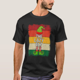 Das Lazy Elf Matching Group Weihnachts-Party Pajam T-Shirt