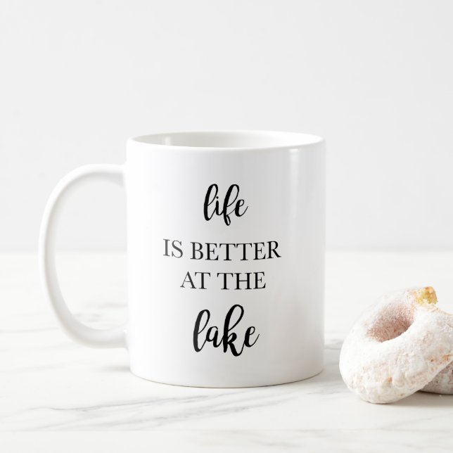 Das Leben am Berg ist besser Kaffeetasse (Mit Donut)