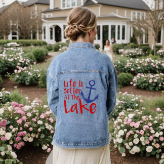 Das Leben am Denim Jacket-See ist besser Jeansjacke