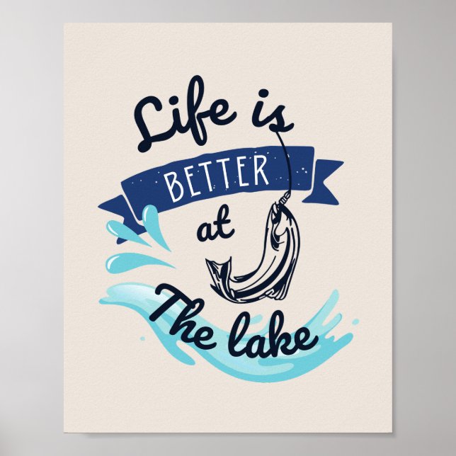 Das Leben am Lago Funny Poster ist besser (Vorne)