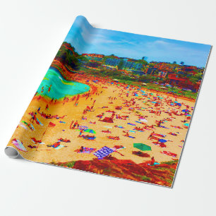Das Leben am Meer ist farbenfroh Geschenkpapier