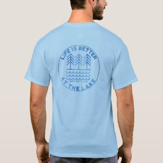 Das Leben am See ist besser als das doppelseitige T-Shirt