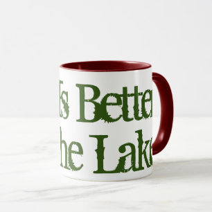 Das Leben am See ist besser, benutzerdefinierte Fa Tasse