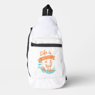 Das Leben am See ist besser Crossbody Bag