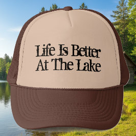 Das Leben am See ist besser, lustiger Ruhestand, w Truckerkappe