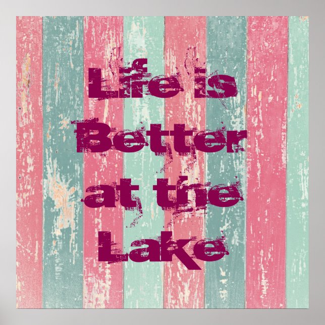 Das Leben am See ist besser Poster (Vorne)