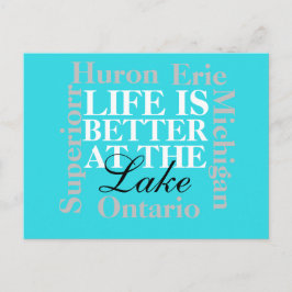 Das Leben am See ist besser Postkarte