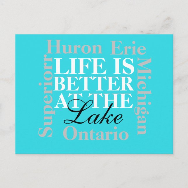 Das Leben am See ist besser Postkarte (Vorderseite)