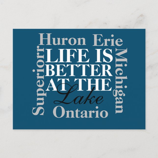 Das Leben am See ist besser Postkarte (Vorderseite)