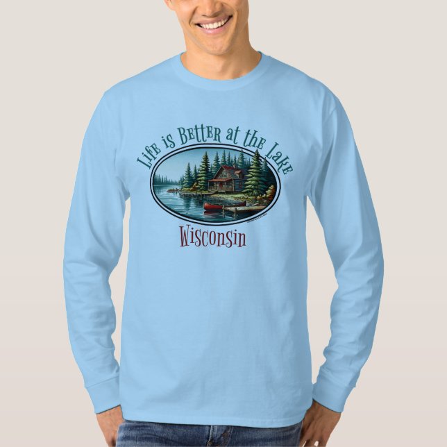 Das Leben am See ist besser T-Shirt (Vorderseite)