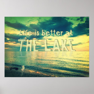 Das Leben am See Tiny Bird ist besser Poster