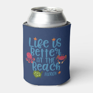 Das Leben am Strand Florida Souvenir ist besser Dosenkühler