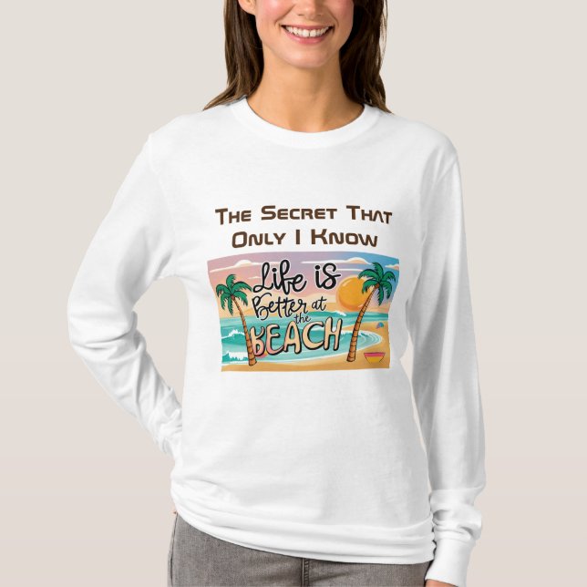 Das Leben am Strand ist besser, der schwarze T - S T-Shirt (Vorderseite)