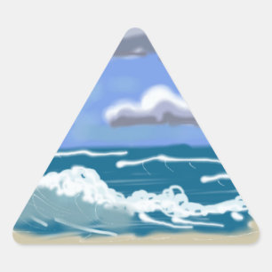 Das Leben am Strand ist besser Dreieckiger Aufkleber