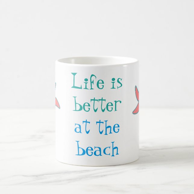 Das Leben am Strand ist besser Kaffeetasse (Mittel)