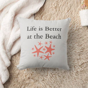 Das Leben am Strand ist besser Kissen