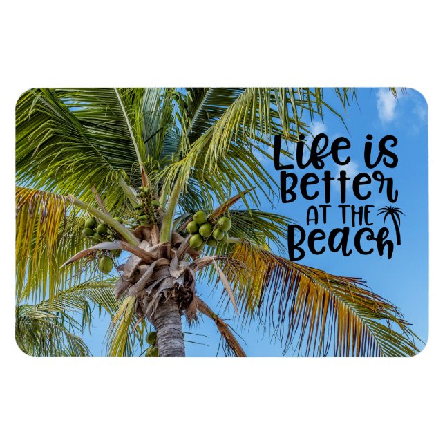 Das Leben am Strand ist besser Magnet (Horizontal)