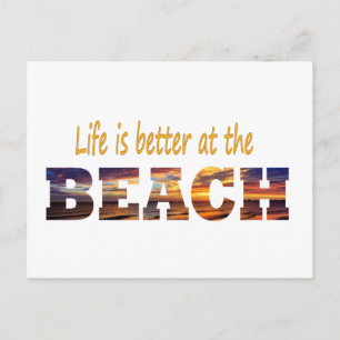 Das Leben am Strand ist besser Postkarte