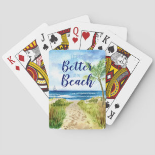 Das Leben am Strand ist besser Spielkarten