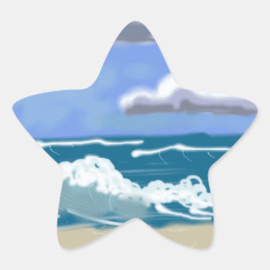 Das Leben am Strand ist besser Stern-Aufkleber
