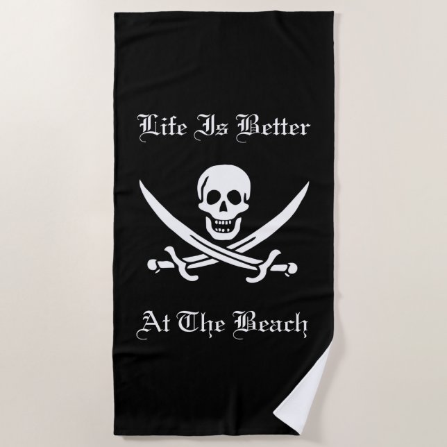 Das Leben am Strand ist besser Strandtuch (Vorderseite)