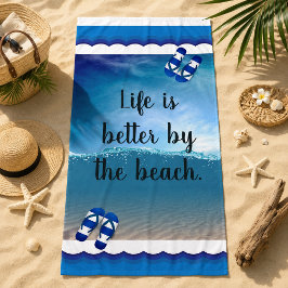 Das Leben am Strand ist besser Strandtuch